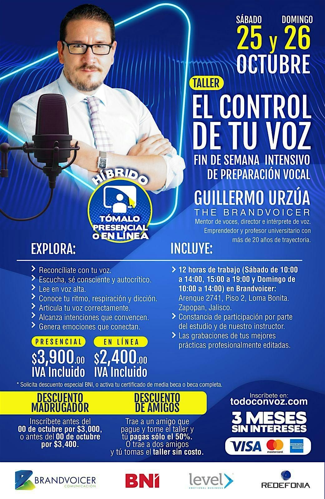 El Control de tu Voz. Fin de Semana Intensivo 83 de Preparaci\u00f3n Vocal