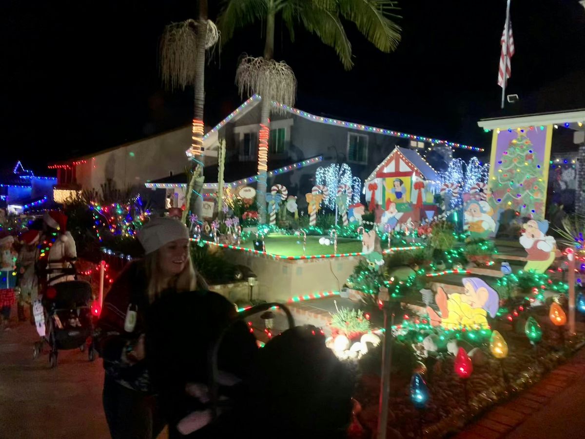 Festive Family Stroll Down Christmas Card Lane