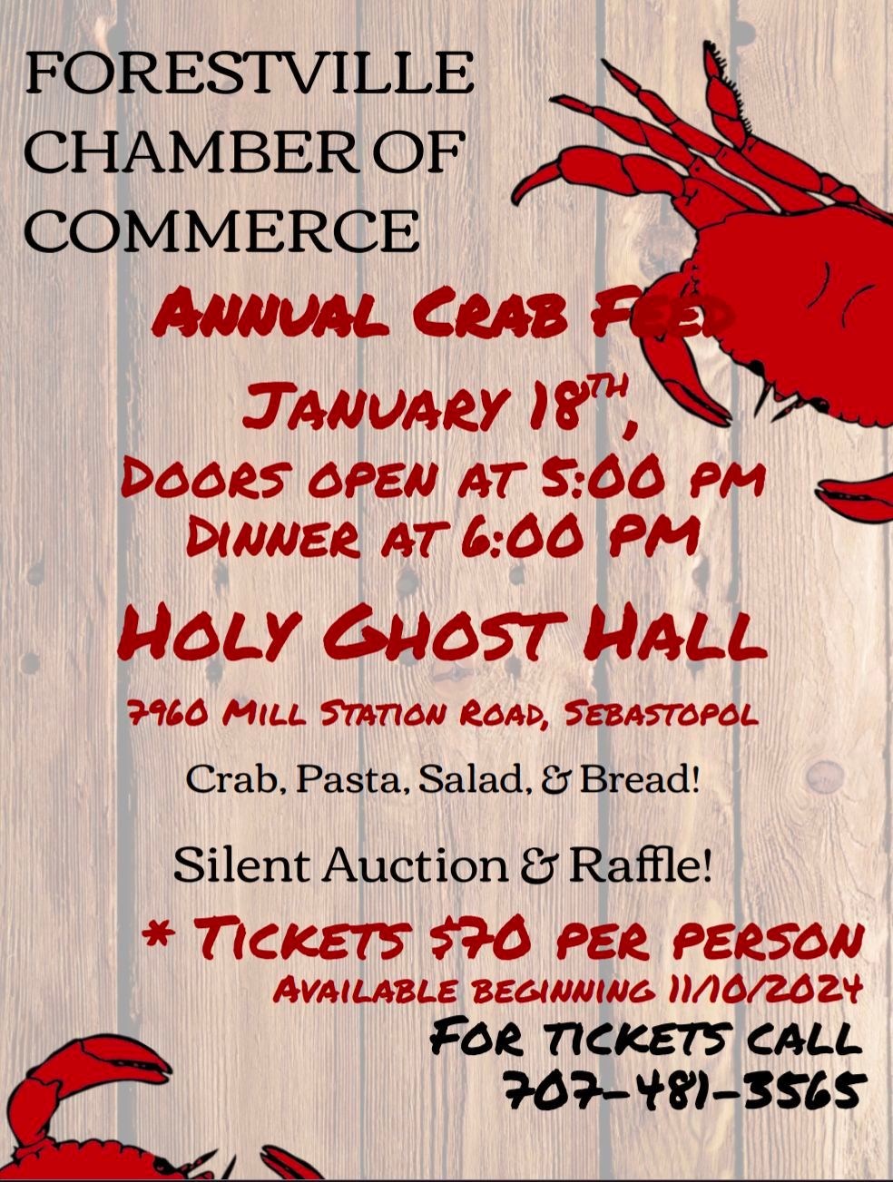 Forestville Annual Crab Feed 