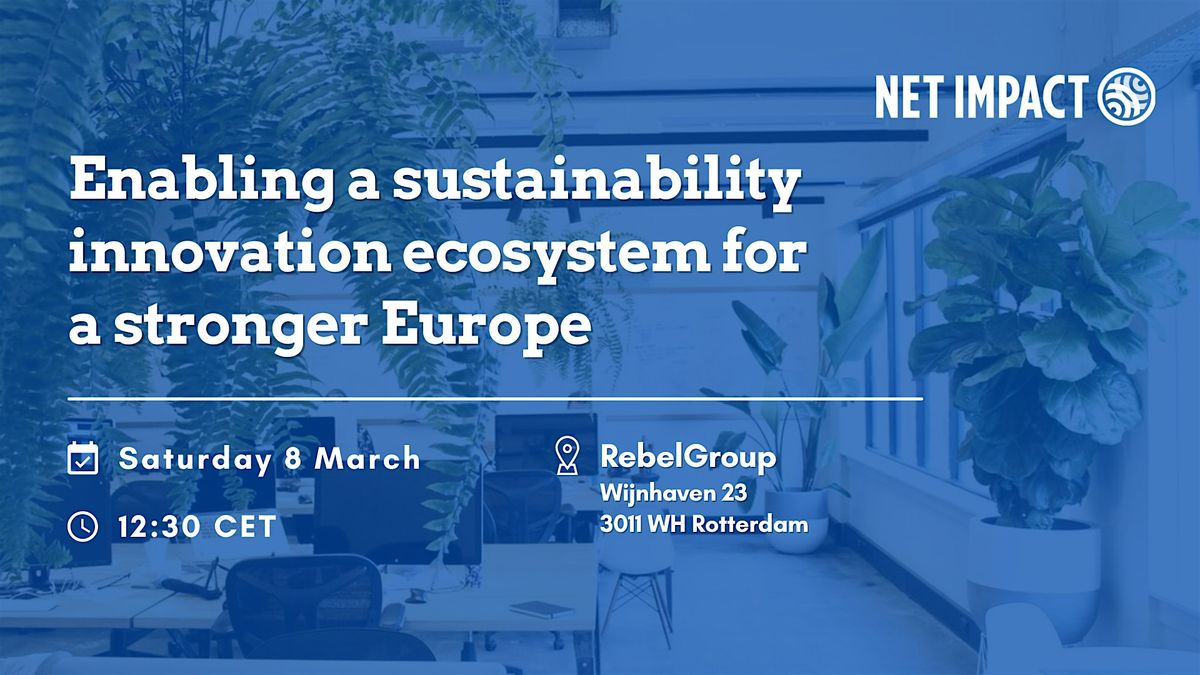 Enabling a Sustainability Innovation Ecosystem for a Stronger Europe