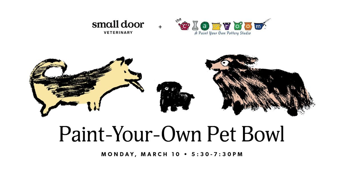 Paint-Your-Own Pet Bowl with Small Door Vet