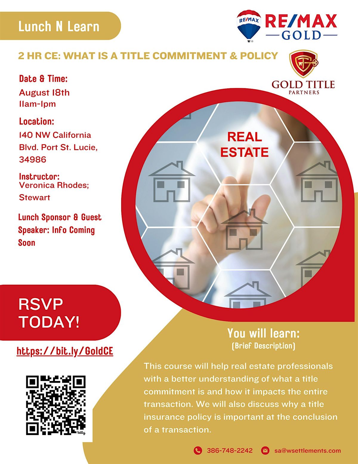 Lunch N Learn | 2 Hr CE: What is a Title Commitment & Policy