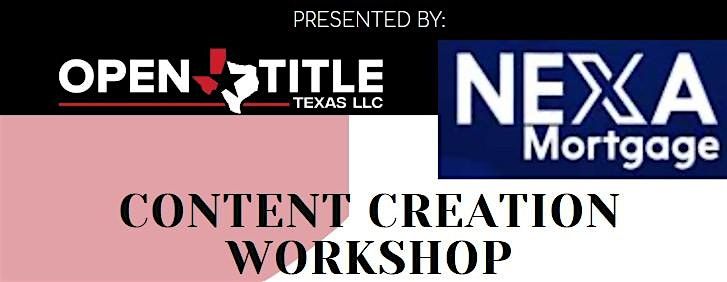 Content Creation Workshop for Realtors