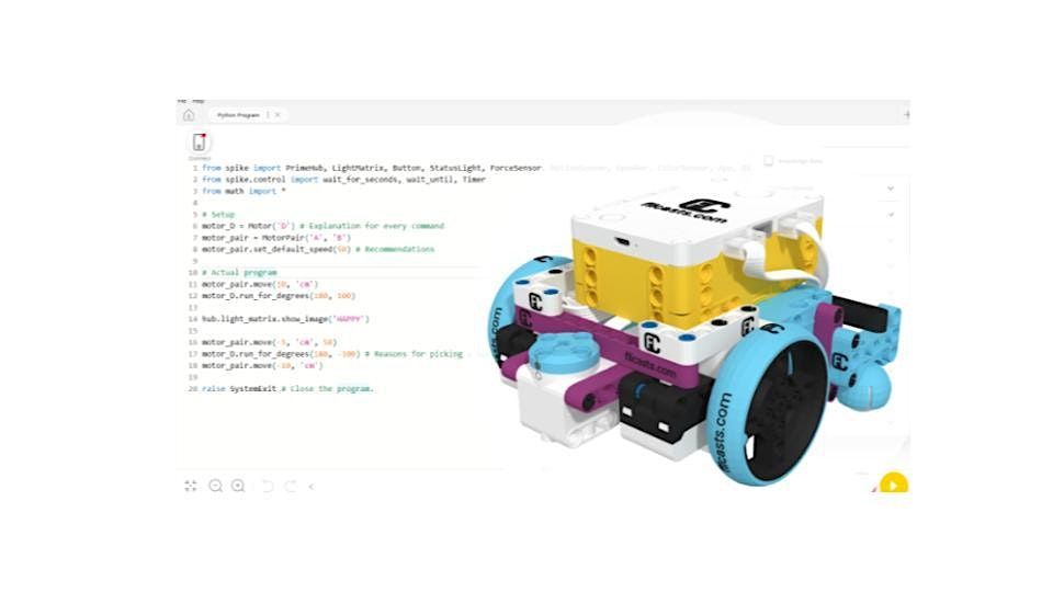 #1 Beginner PYTHON CODING Spike Prime Robotics Grades 4 - 8th, 100 N ...