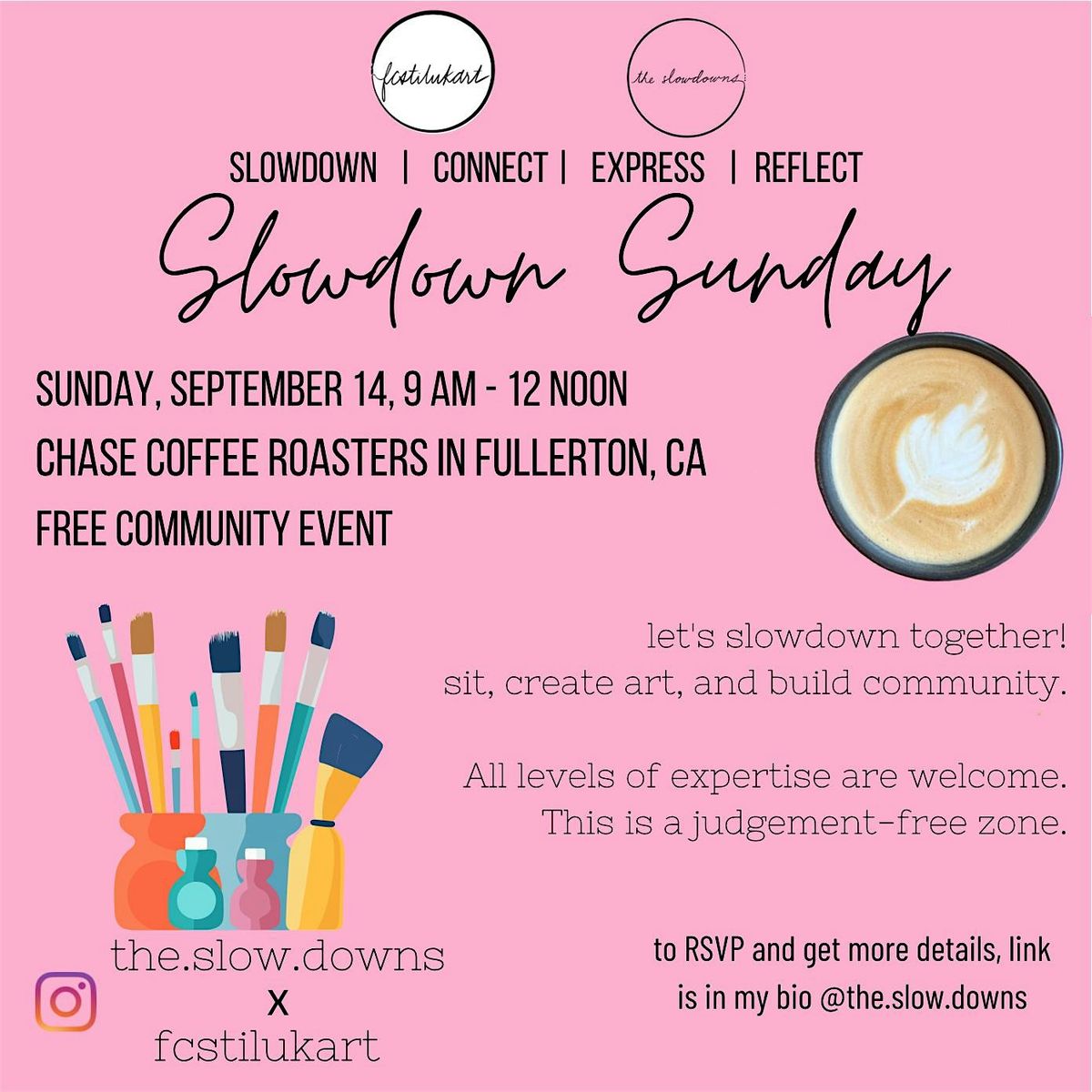 Slowdown Sunday - Art and Coffee at Chase Coffee Roaster