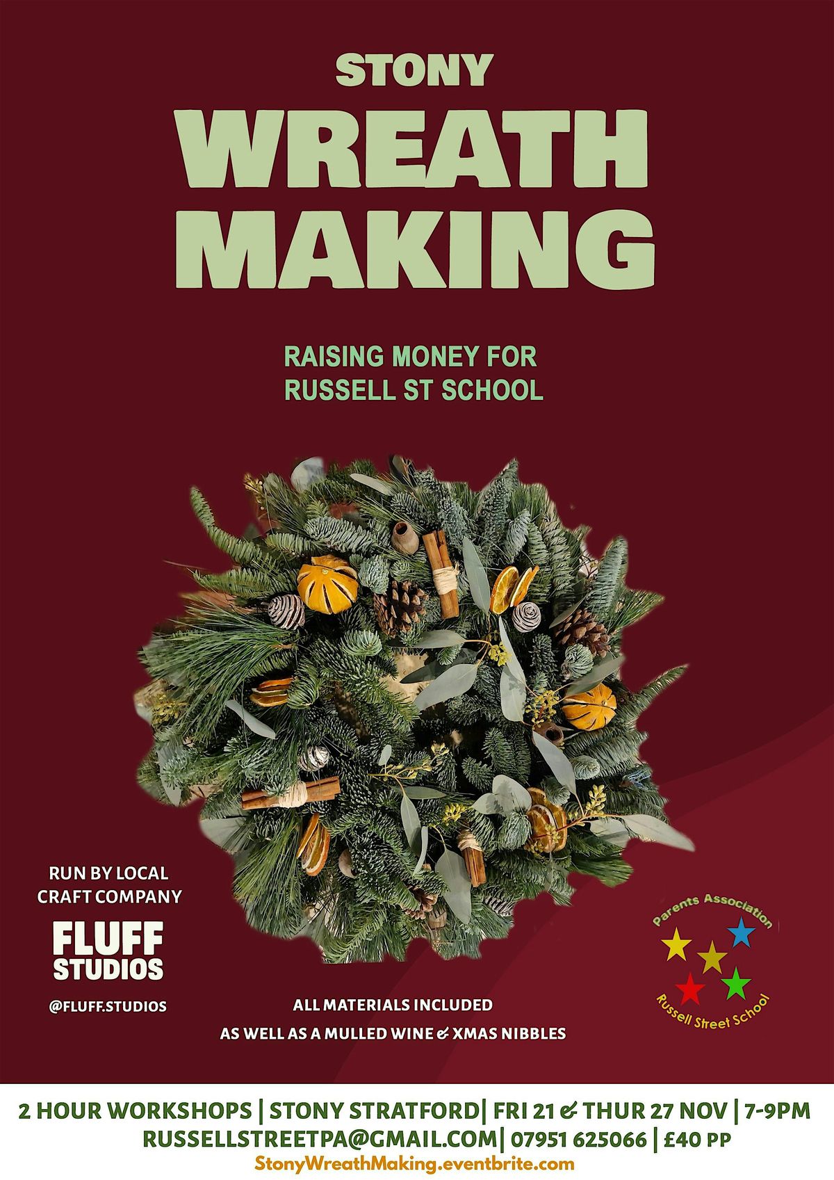 Wreath Making in Old Wolverton - Charity Event for Russell Street School