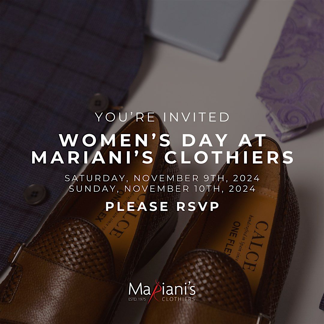 Women\u2019s Day at Mariani\u2019s Clothiers