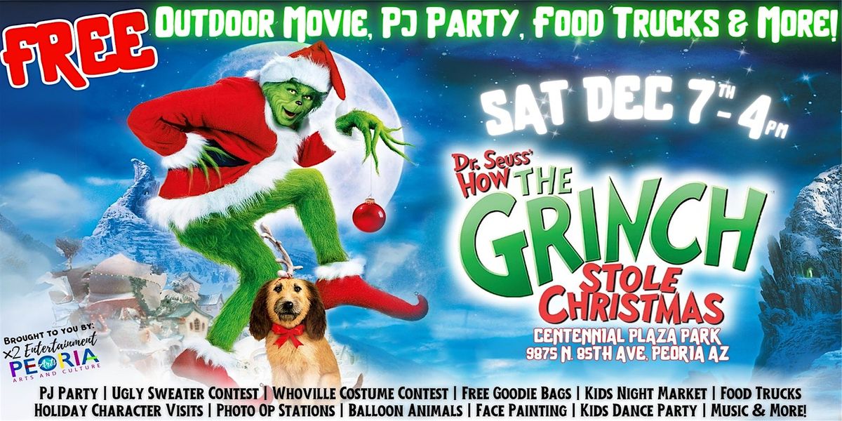 9th Annual FREE Peoria Jolly Holiday Outdoor Movie, PJ Party & More-Dec 7th