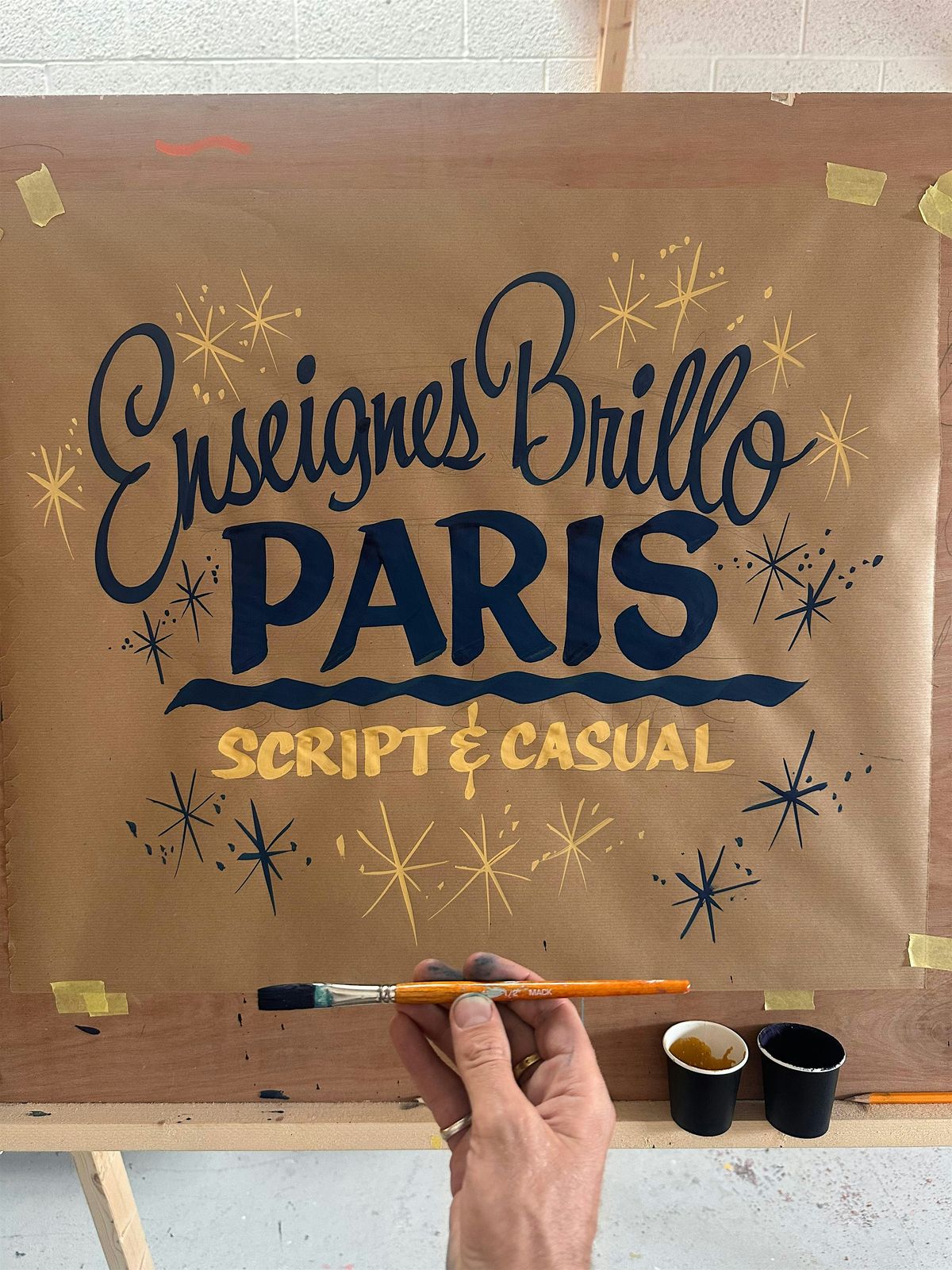 Signwriter's 'Script & Casual' Brush Lettering PARIS 4th & 5th October