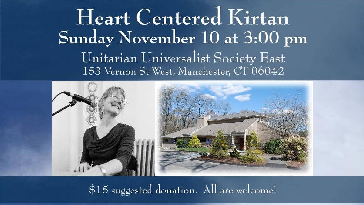 Heart Centered Kirtan at UUSE: Sunday Nov. 10 at 3 pm