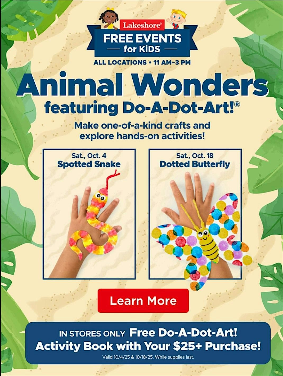 Free Kids Event: Animal Wonders featuring Do-A-Dot Art! (San Bernadino)