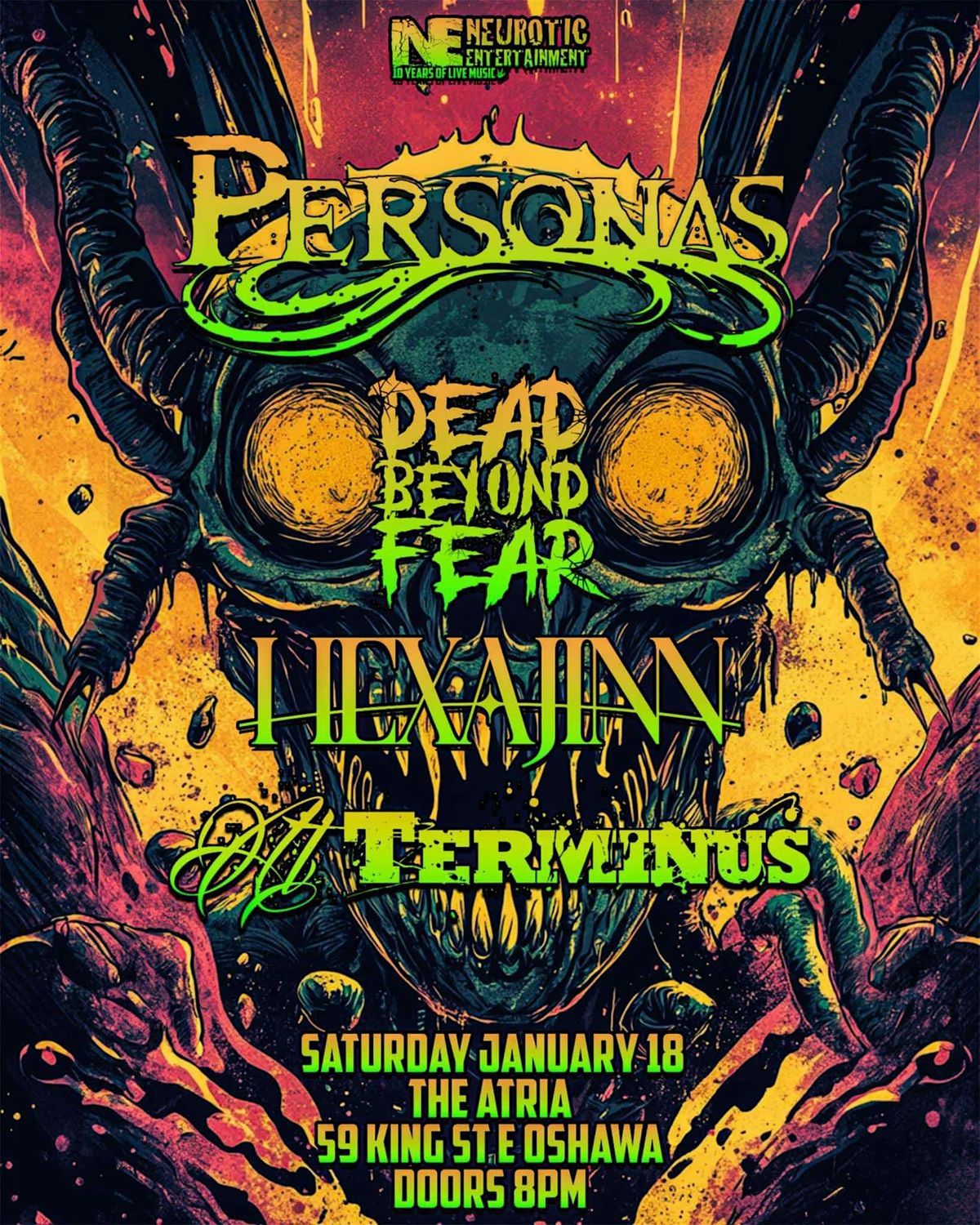 Personas, Dead Beyond Fear, Hexajinn & At Terminus