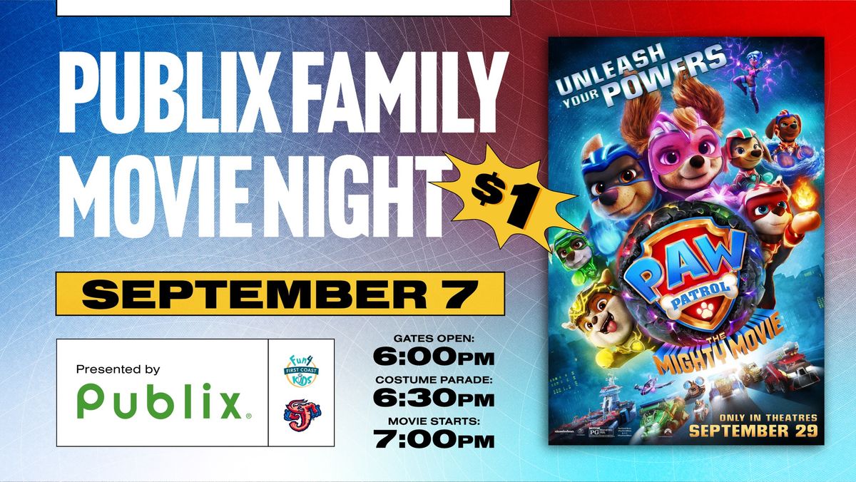 Publix $1 Family Movie Night - Paw Patrol