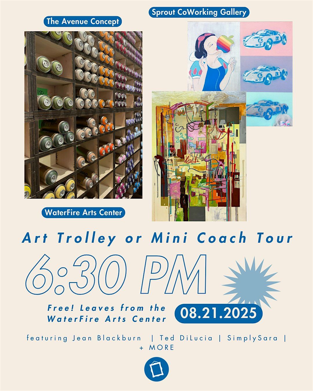 6:30 pm Trolley or Mini Coach Art Tour! with Gallery Night Providence