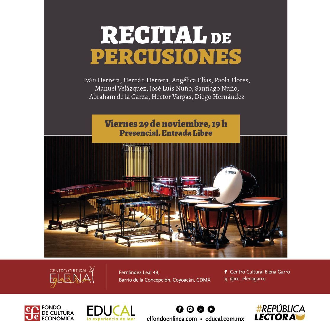 Recital de percusiones.