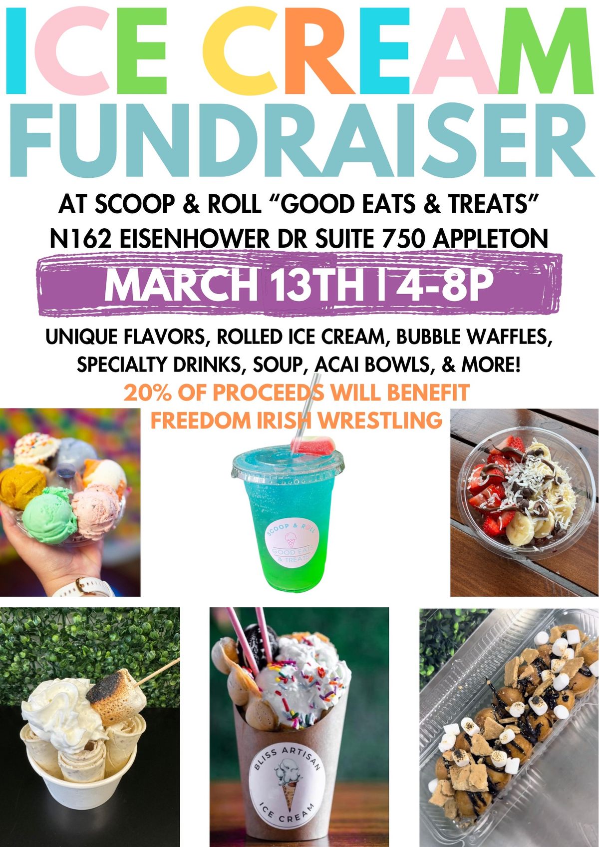 Freedom Irish Wrestling FUNDRAISER @Scoop & Roll 