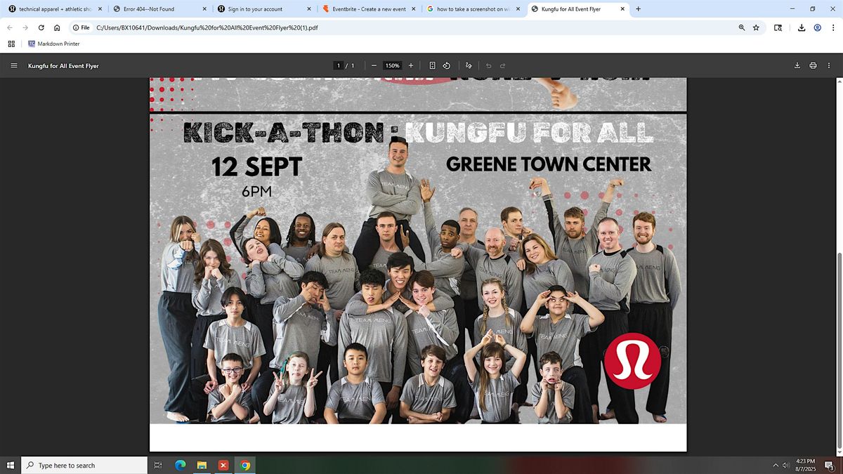 KICK-A-THON : KUNGFU FOR ALL