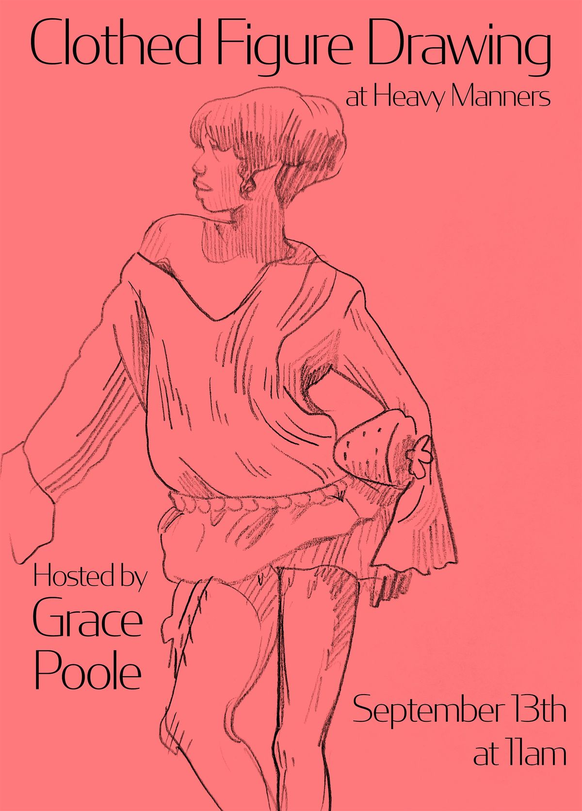 Clothed Figure Drawing at Heavy Manners w\/ Grace Poole (9\/13)
