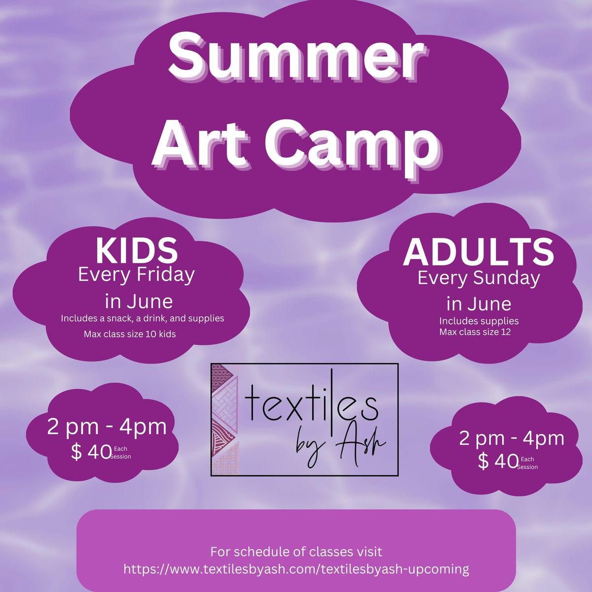 Summer Art Camp - Adults - Sewing a Drawstring Bag