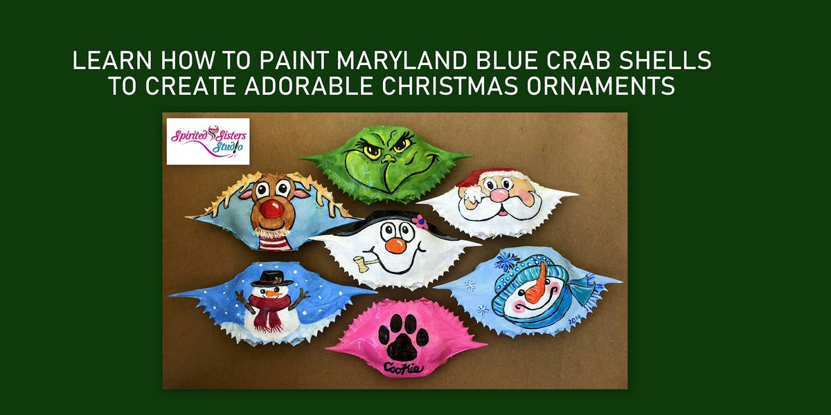 We are creating  Christmas Ornaments from Maryland Blue Crab Shells