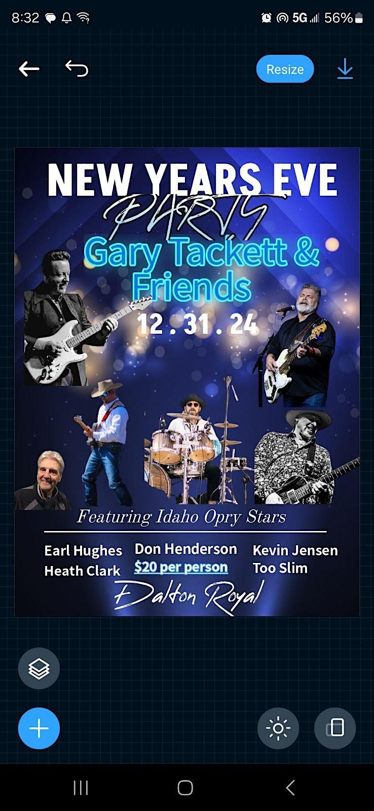 New Years Eve w Gary Tackett & Friends