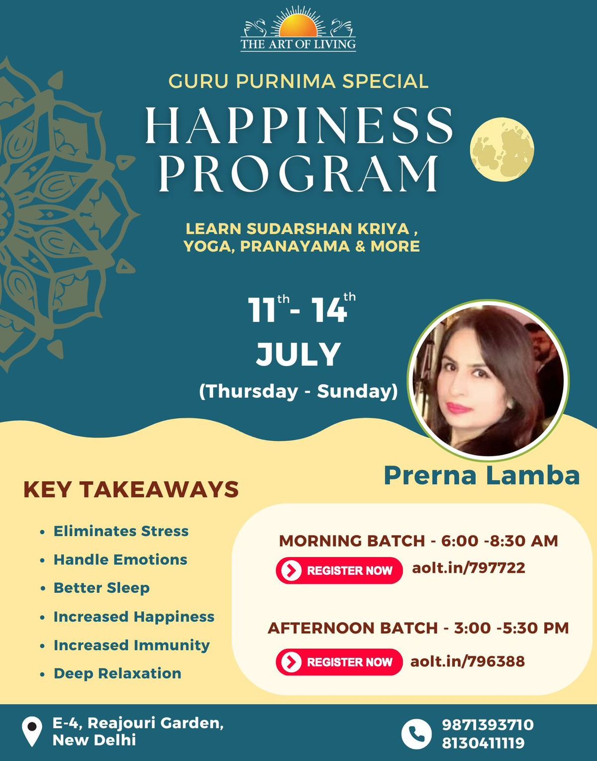 Join The Art of Living's Happiness Program