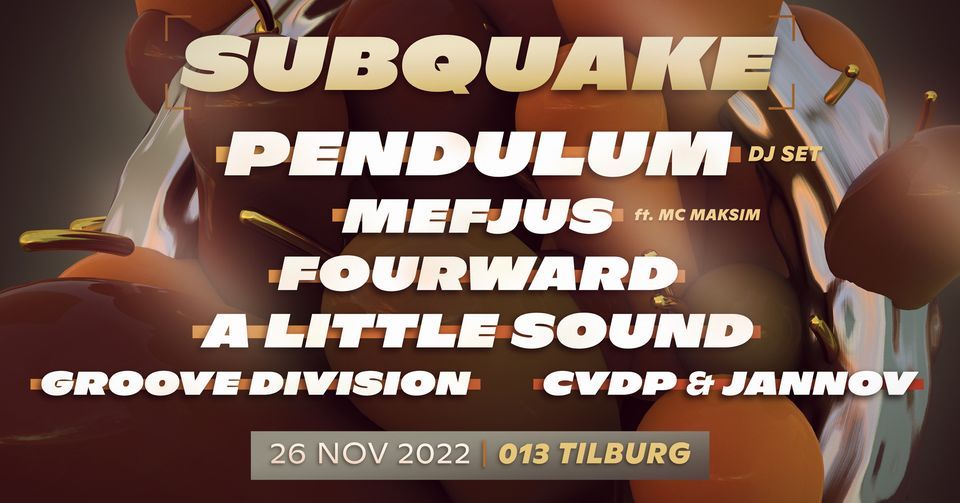 Subquake - Pendulum (DJ-set) \/\/ 013 Tilburg