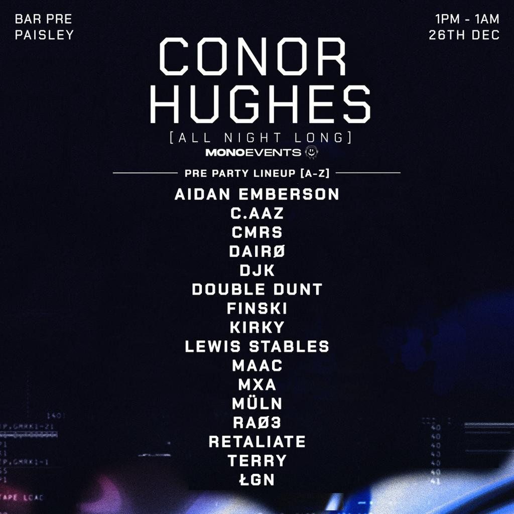 Conor Hughes All Night Long Pre Party