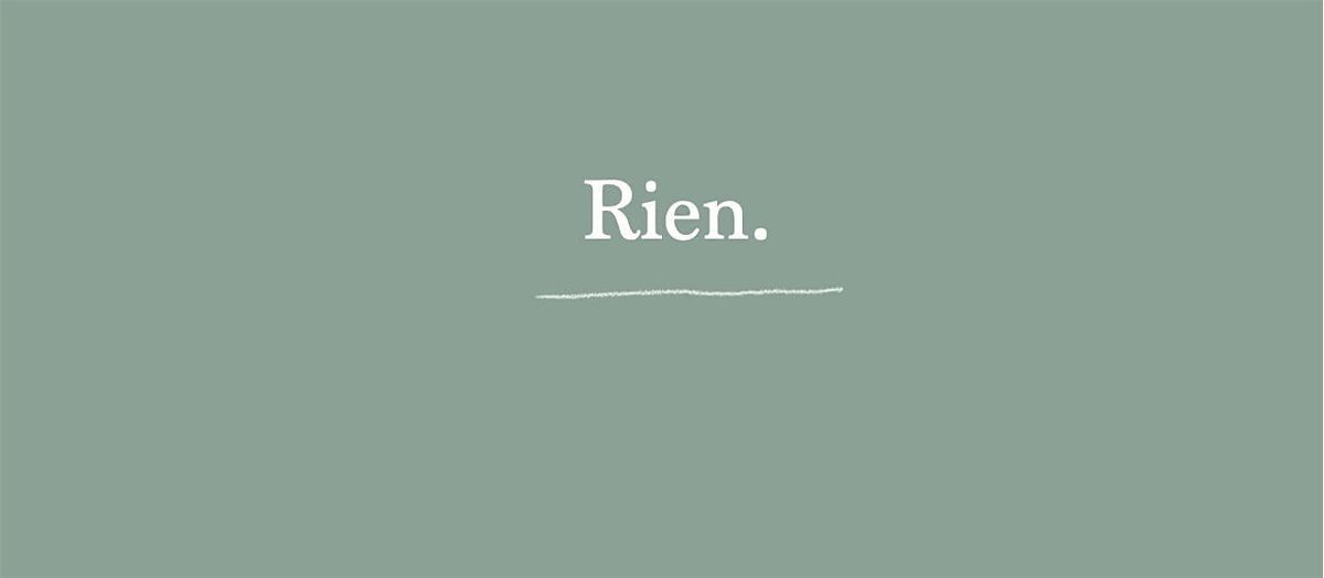 Lancement livre - Rien.