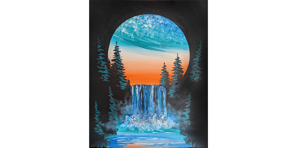 Sunset Waterfall - Paint and Sip in Tyler | Classpop!\u2122