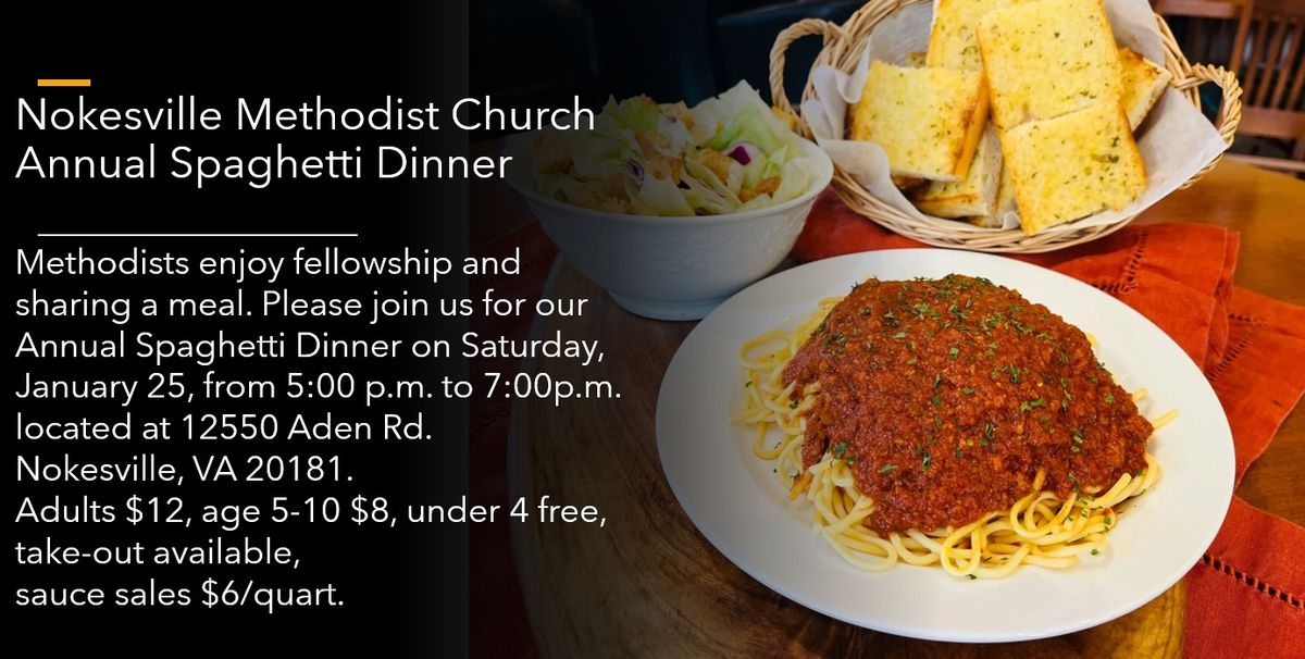 Nokesville Methodist Church Annual Spaghetti Dinner