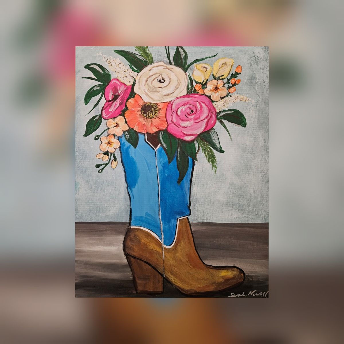 Boot Bouquet, Paint-N-Sip!