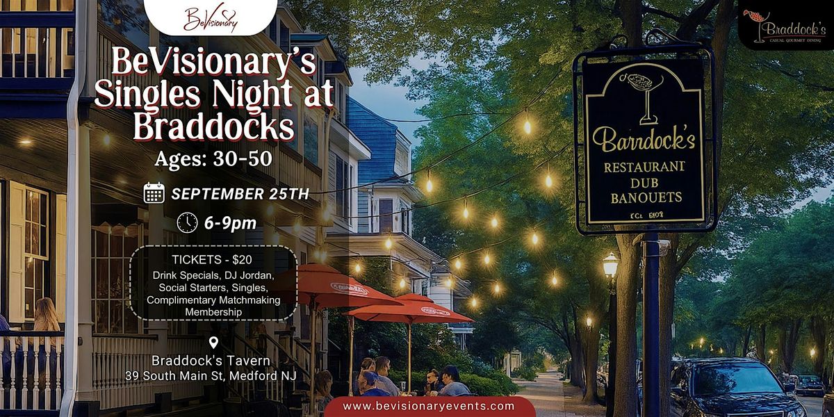BeVisionary's Singles Night at Braddock's