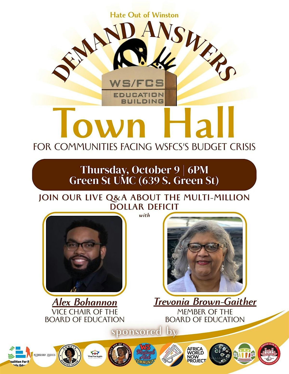 Town Hall: For Communities Facing WSFCS Budget Crisis
