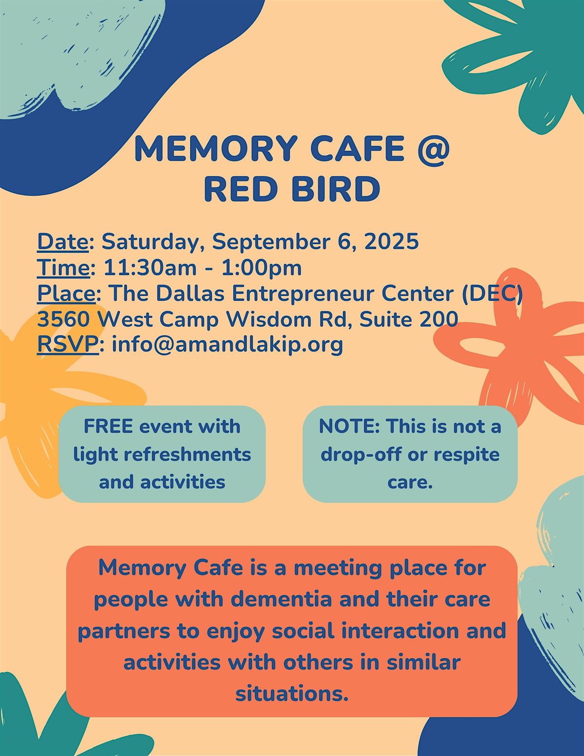 Memory Cafe @ Red Bird
