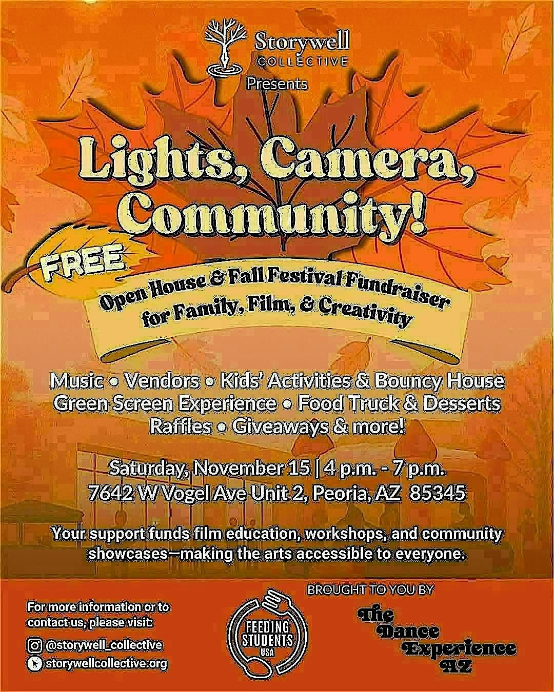 Storywell Collective presents "Lights, Camera, Community" Fall Festival