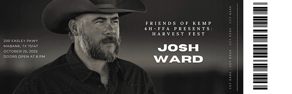 Friends of Kemp 4H-FFA Presents: Harvest Jam with Josh Ward