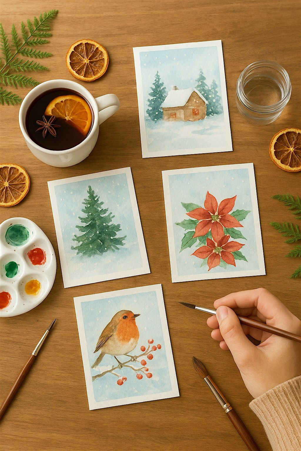 Festive Postcard Painting Class
