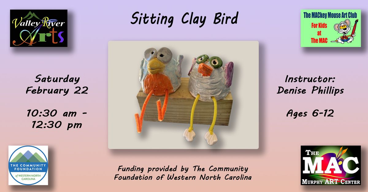 Sitting Clay Bird