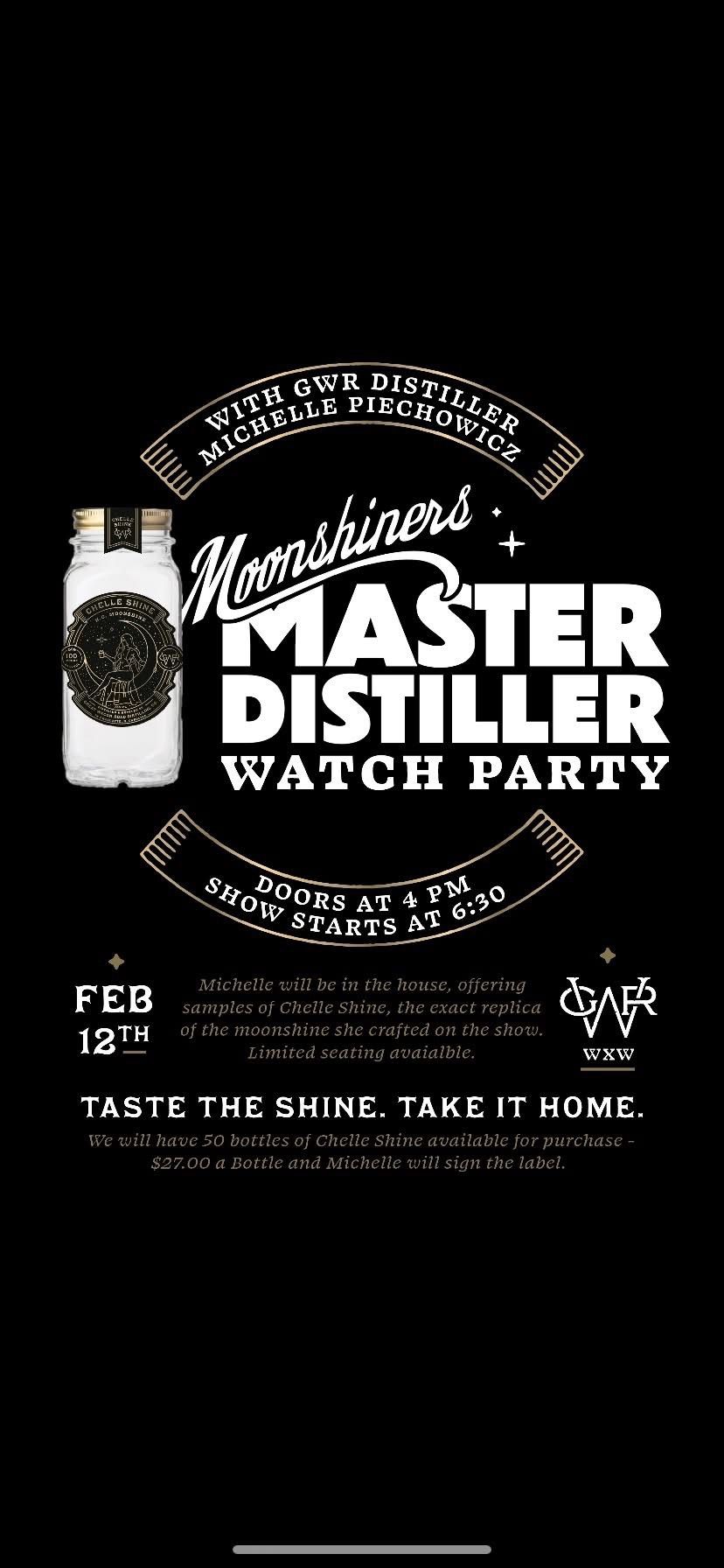 Discovery Channel: Moonshine Master Distillers Watch Party!