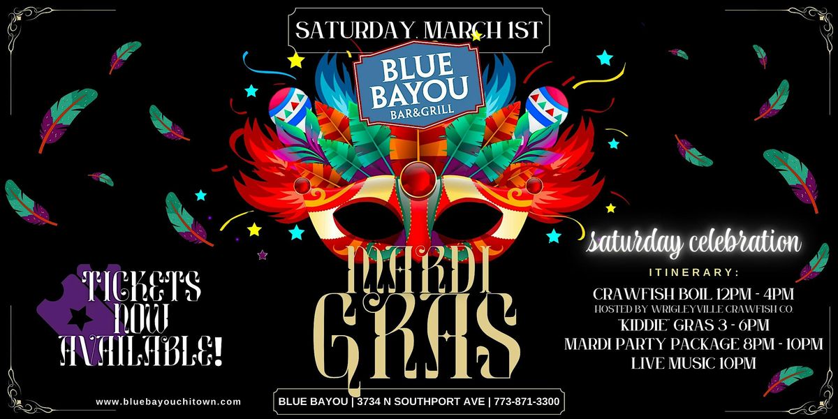 Blue Bayou's 1st Annual Mardi Gras Party