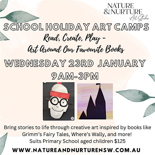 School Holiday Art Camps - Read, Create, Play