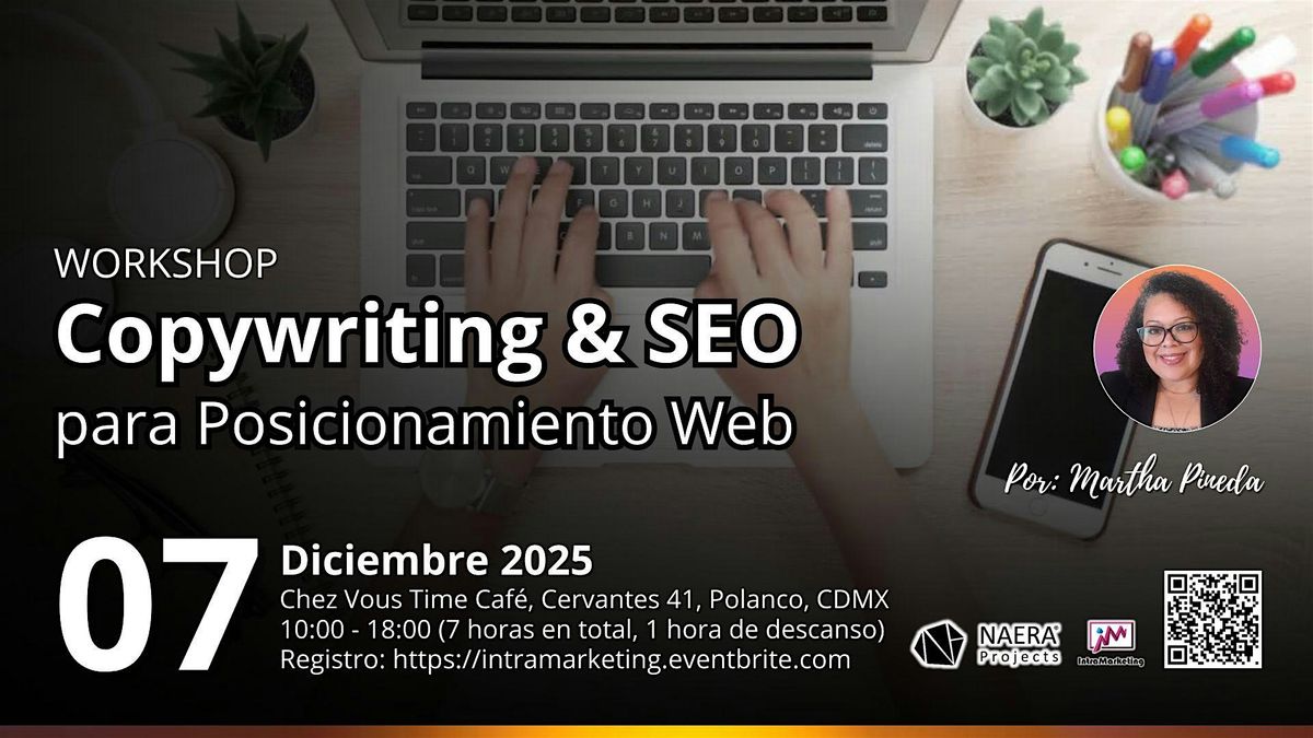 WORKSHOP (Presencial en CDMX) Copywriting & SEO  para Posicionamiento Web