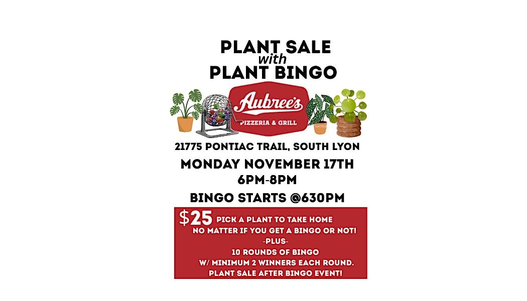 Pizza, Plants, and Bingo at Aubree's South Lyon