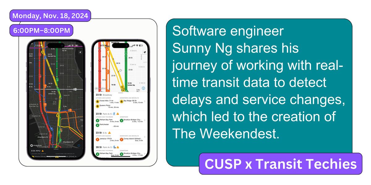 CUSP x Transit Techies | Sunny Ng on The Weekendest