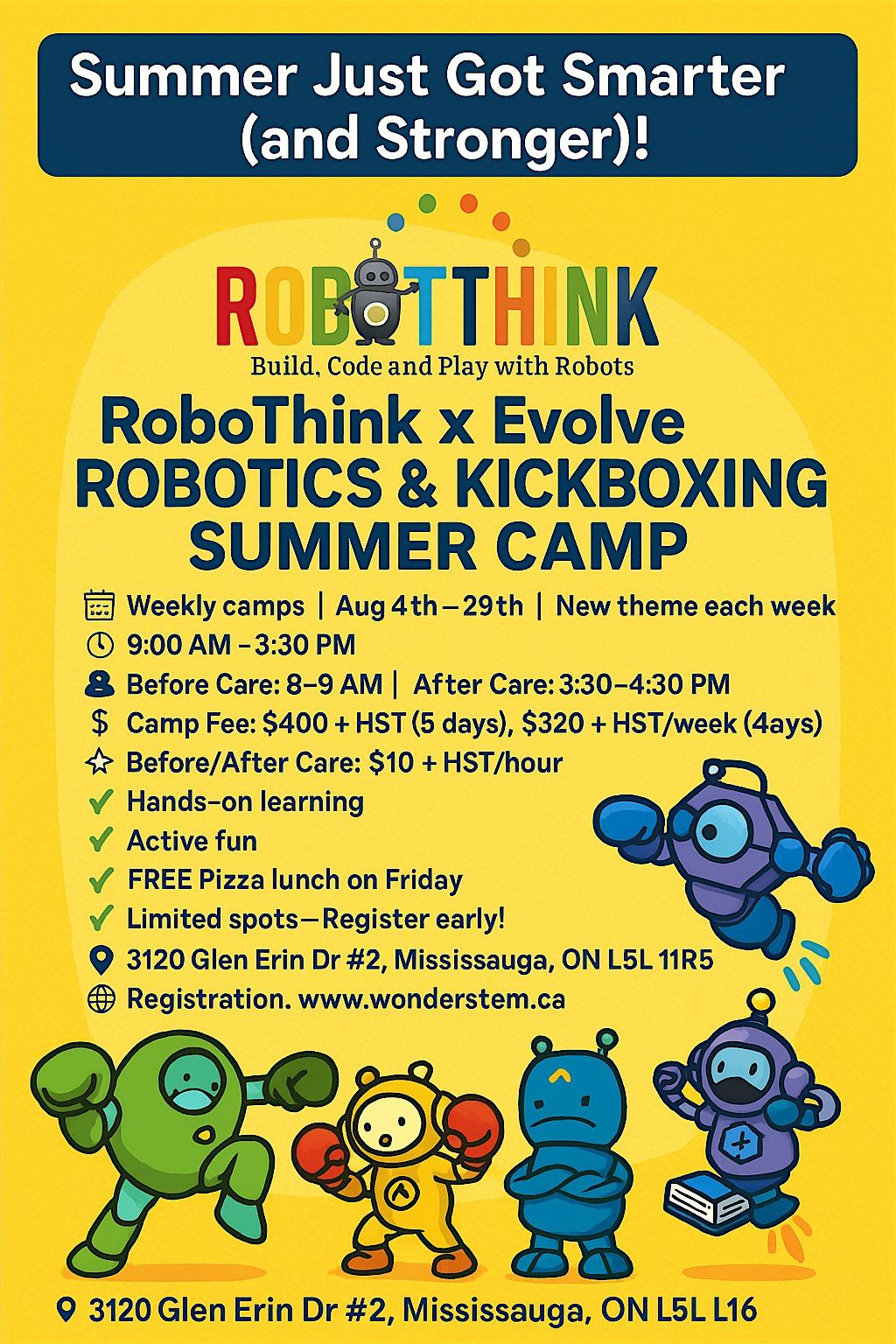 Robotics, Coding, Fitness kids Summer Camp August Oakville\/Mississauga