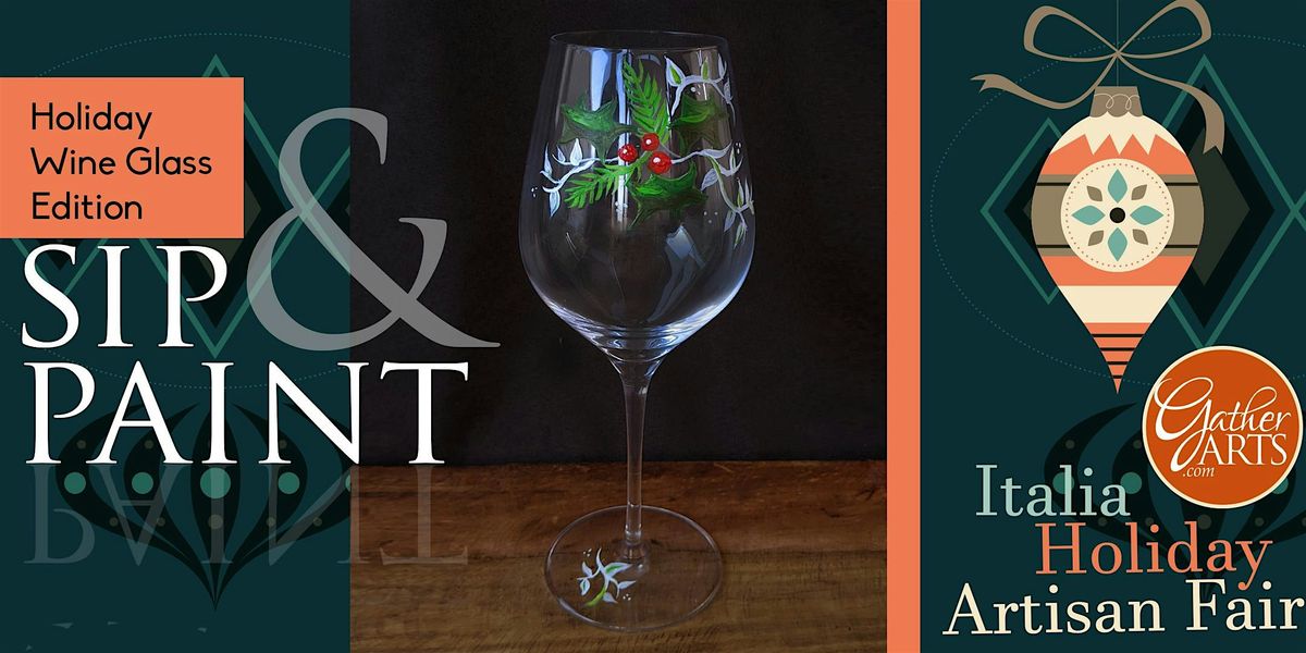 Paint Your Own Wine Glass - Sip & Paint - Winter Edition