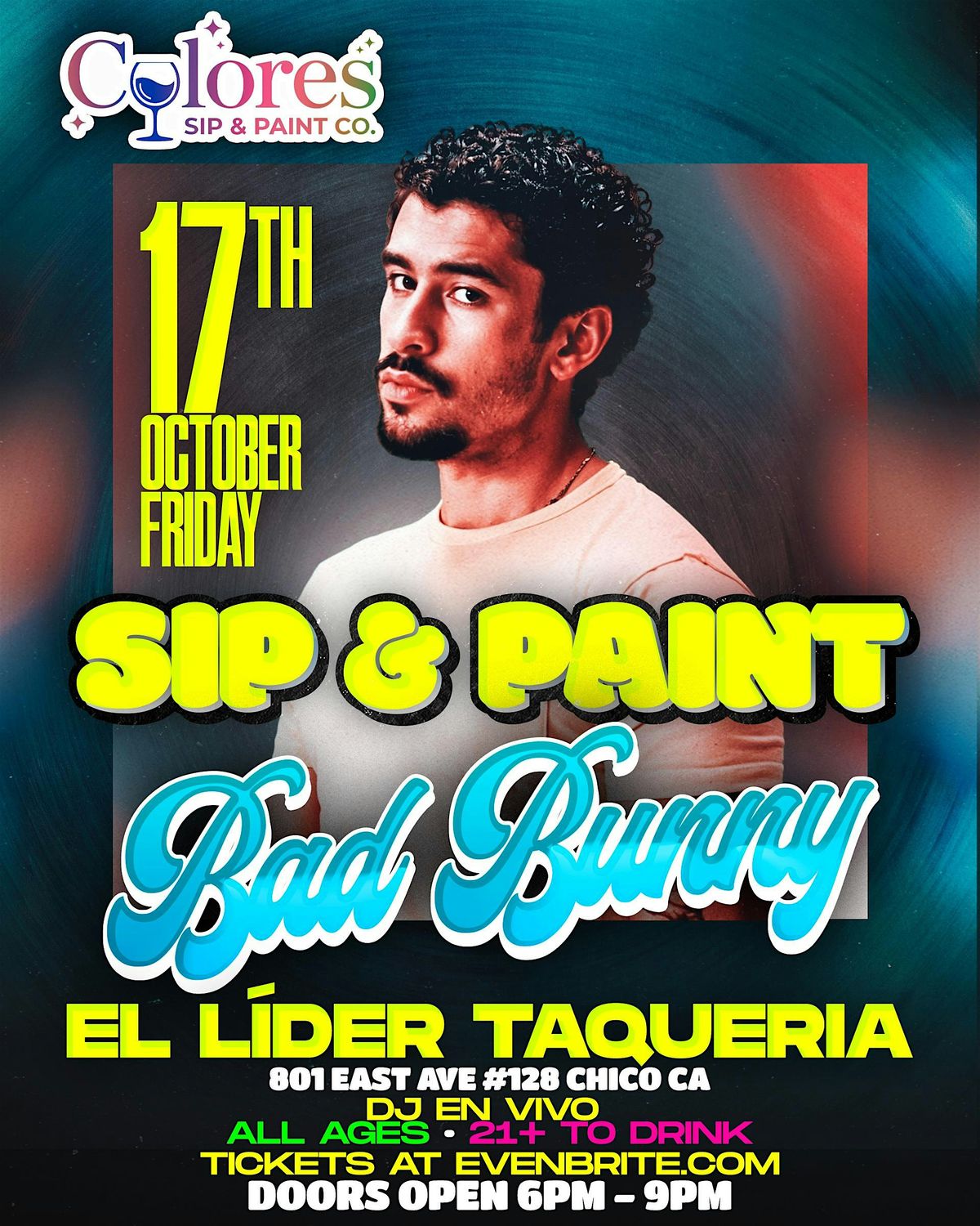 Bad Bunny Sip & Paint in Chico Ca