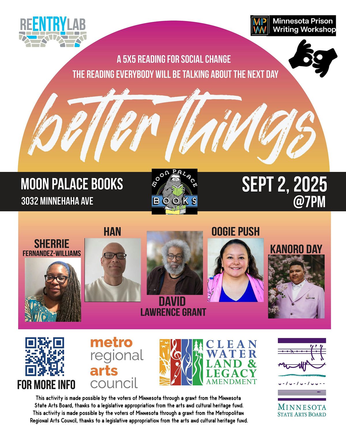 Better Things 5x5 Reading & Open Mic