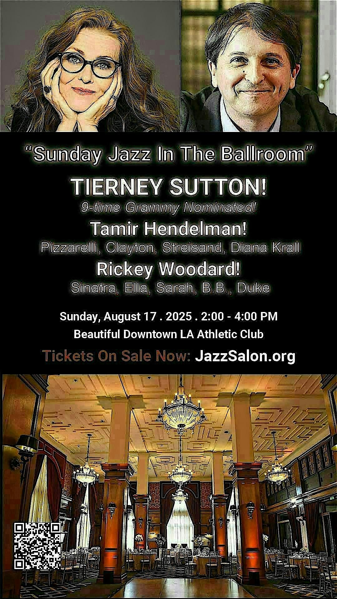 "Sunday Jazz In The Ballroom" with 9-time Grammy Nominee, Tierney Sutton